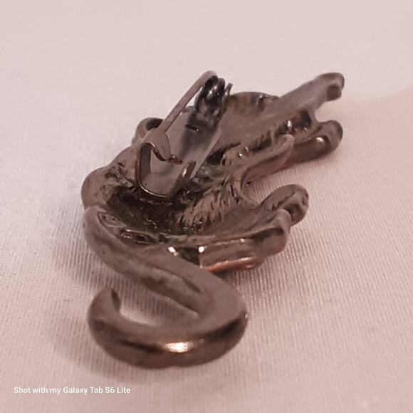 3D Copper Bronze Leopard Cheetah Brooch - Picture 8 of 9